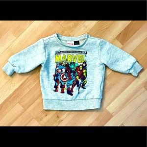 EUC Boys' Marvel Fleece Sweatshirt; 12 month